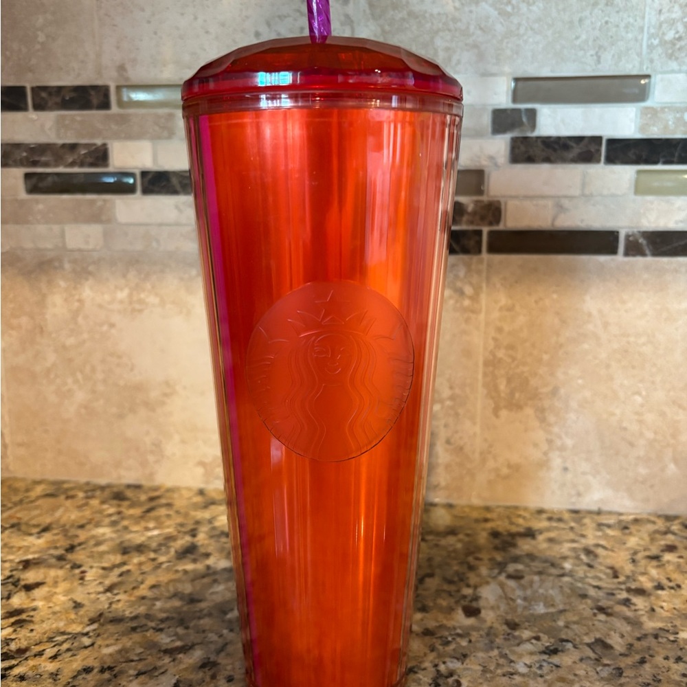 Starbucks Red/Orange Drinkware Tumbler (new)
